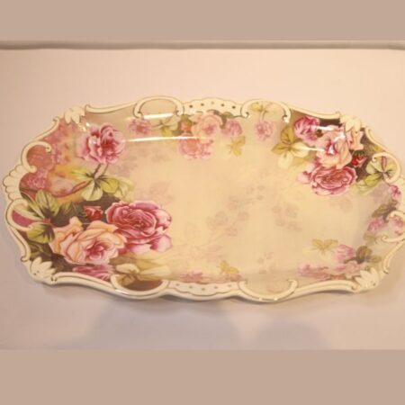 16*10" Floral ceramic printed platter