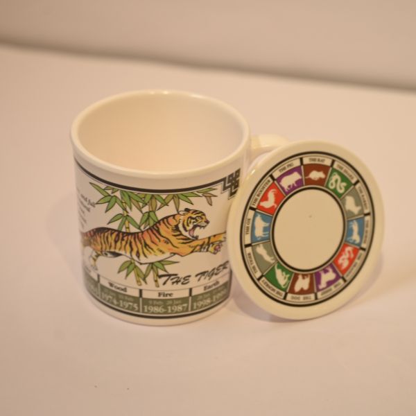 Tiger Print Melamine Coffee Mug with coaster