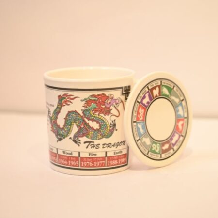 Dragon Print Melamine Coffee Mug with coaster