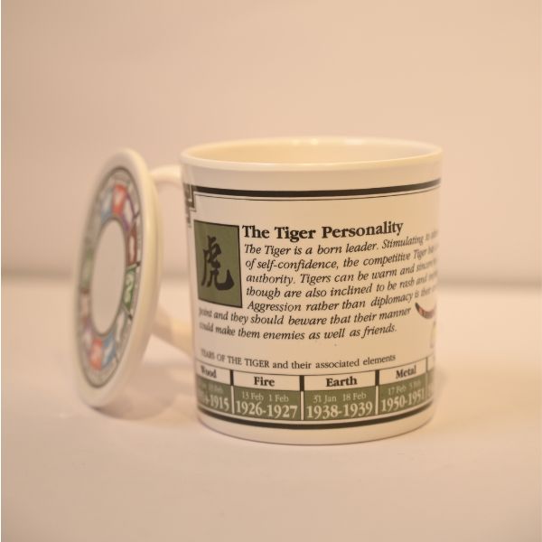 Tiger Print Melamine Coffee Mug with coaster - Image 2