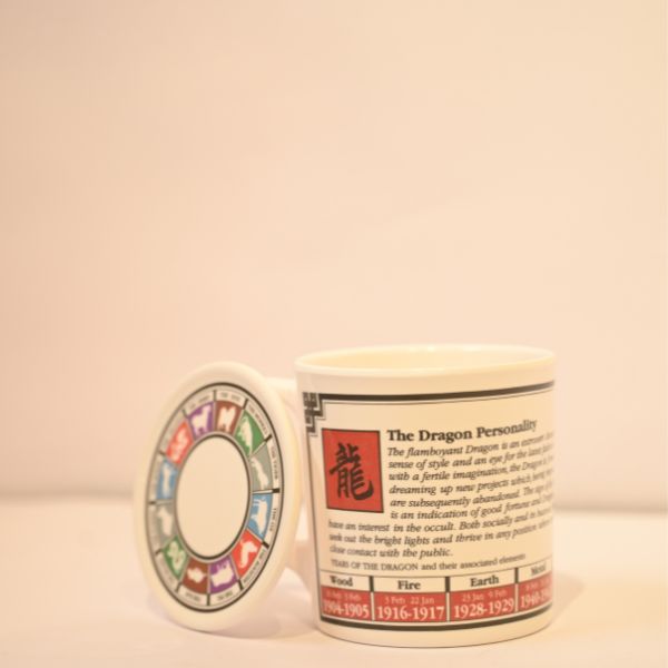 Dragon Print Melamine Coffee Mug with coaster - Image 3