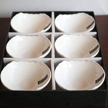 Serene Curve Appetizer & Condiment Dishes - Set of 6