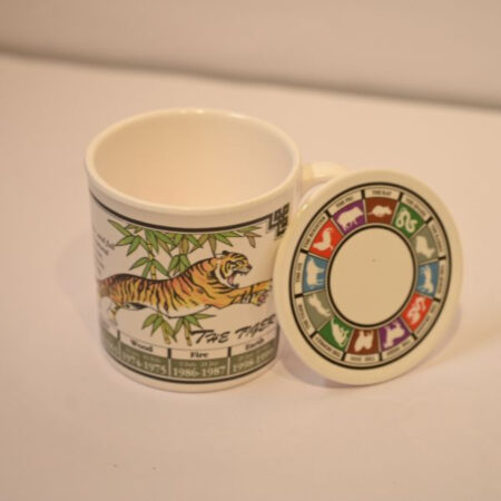 Tiger Print Melamine Coffee Mug with coaster