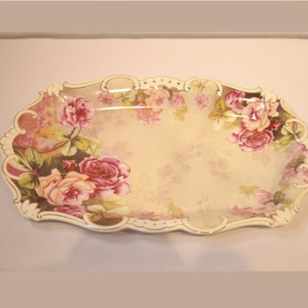 16*10" Floral ceramic printed platter