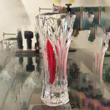 JZ 201  Elegance  Glass Vase 6.5 inch