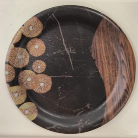 Melamine Black Qtr plate 7.5"
